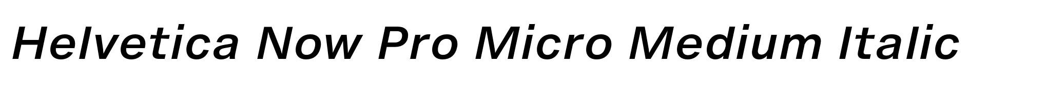 Helvetica Now Pro Micro Medium Italic image